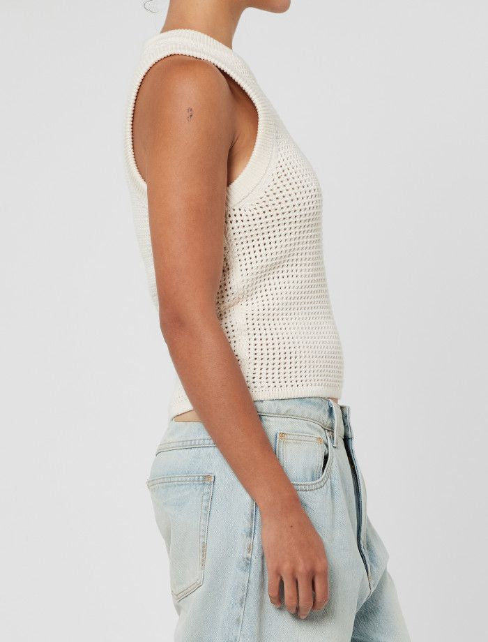 Neuw Binx Crochet Tank Ivory