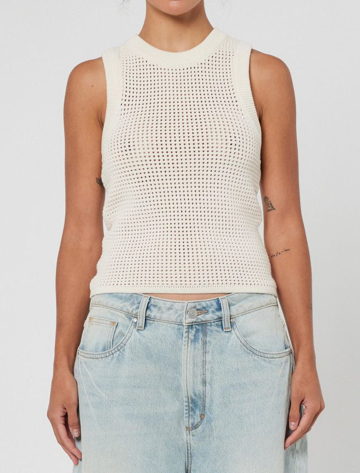 Neuw Binx Crochet Tank Ivory