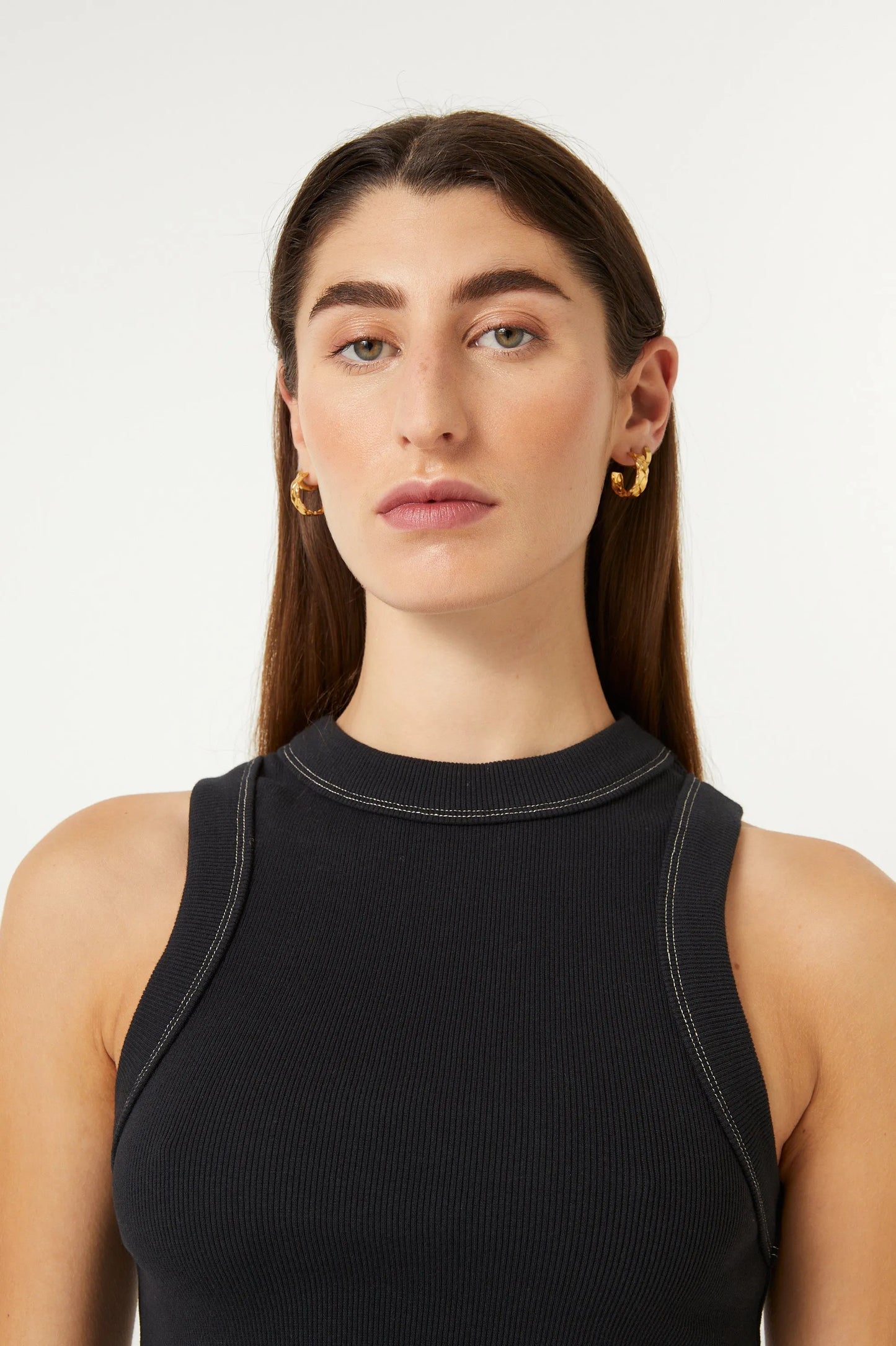Neuw Jonesy Recut Singlet Black