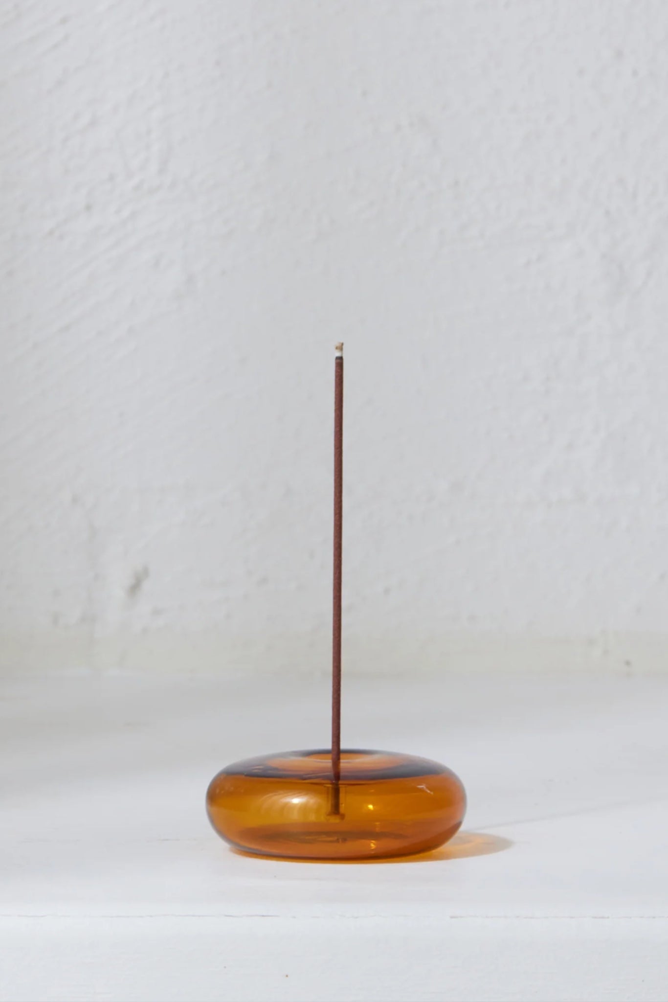 Gentle Habits Glass Incense Holder Amber