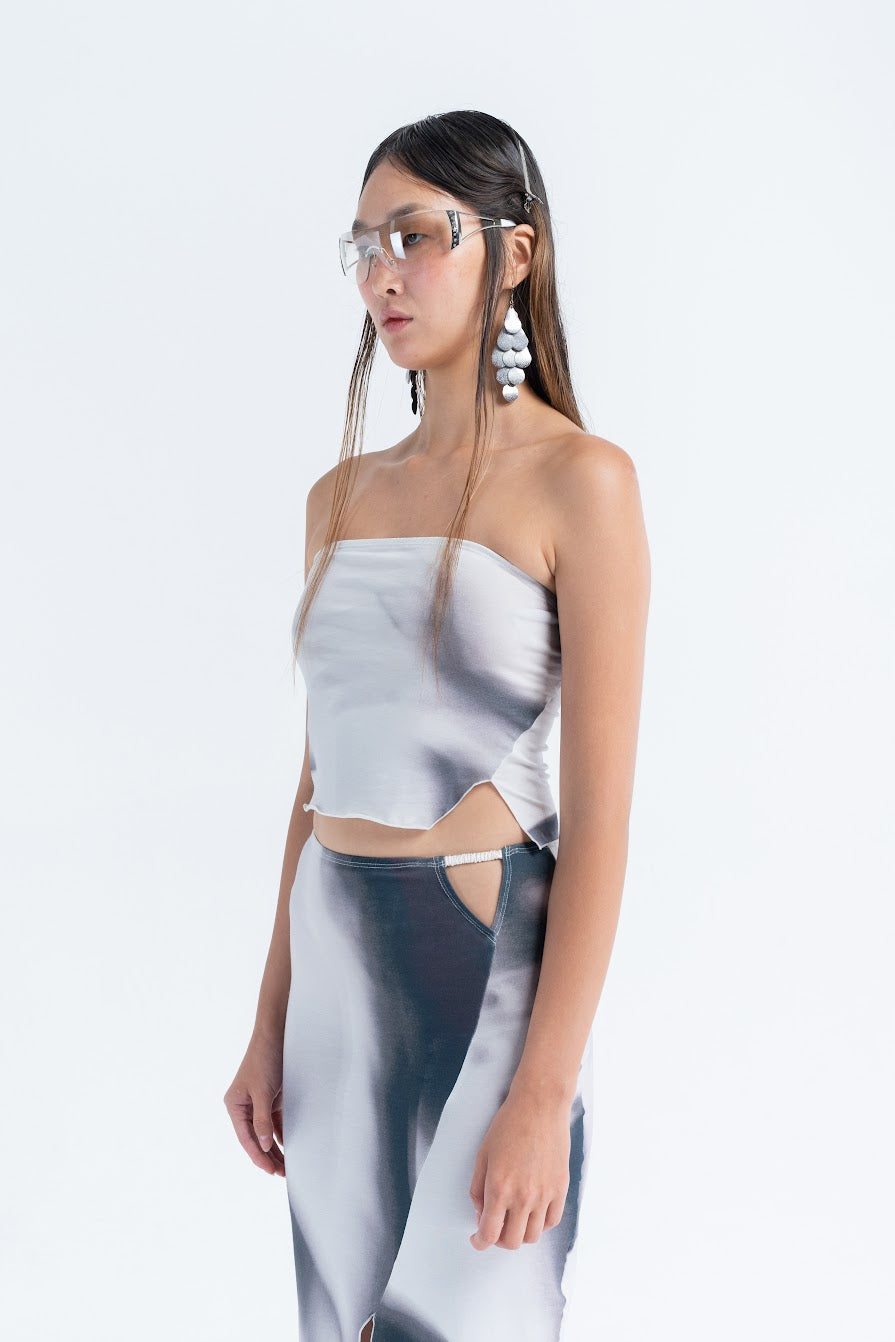 Arthur Apparel Jersey Split Tube Top Entangled