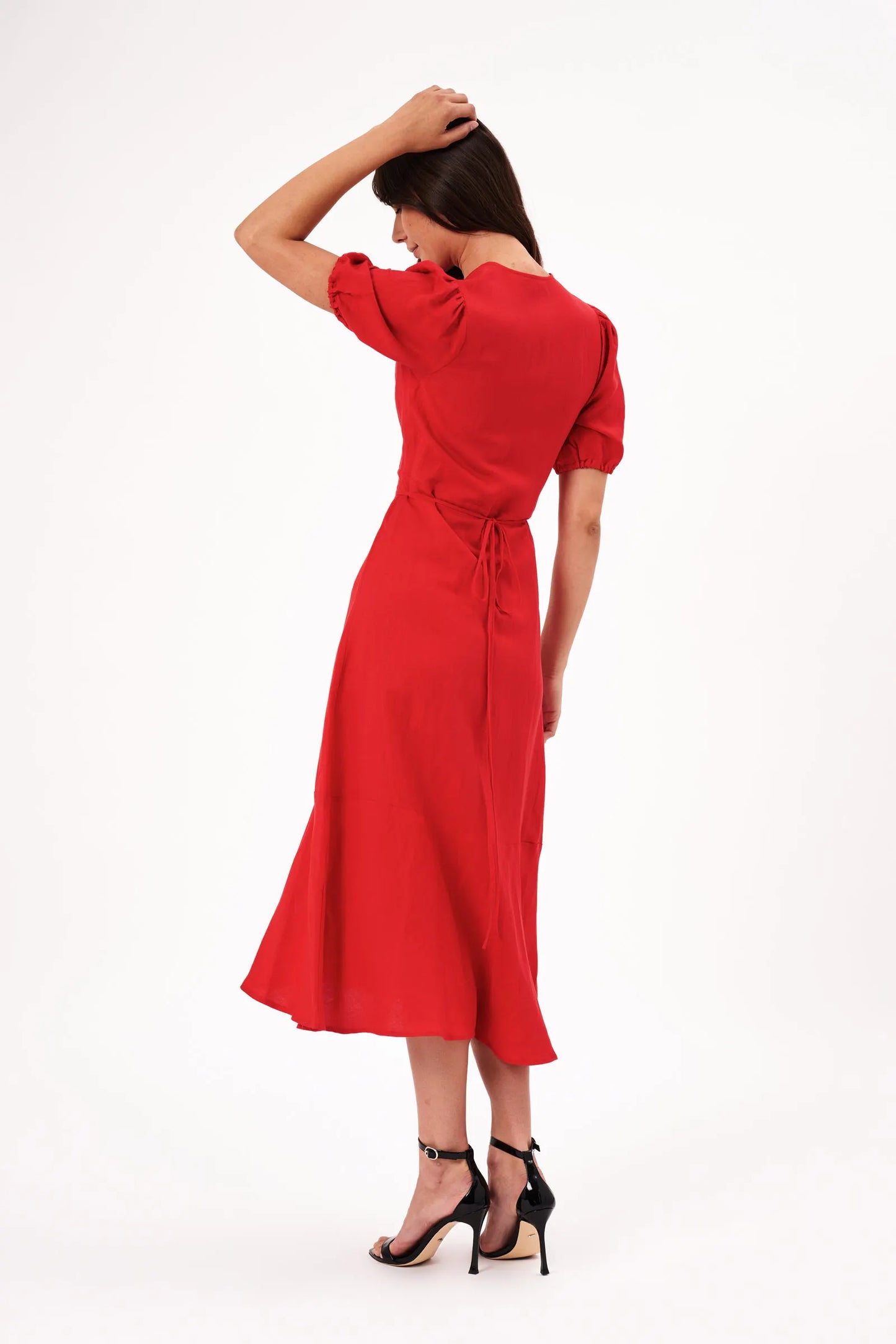 Rollas Verona Linen Dress Coral