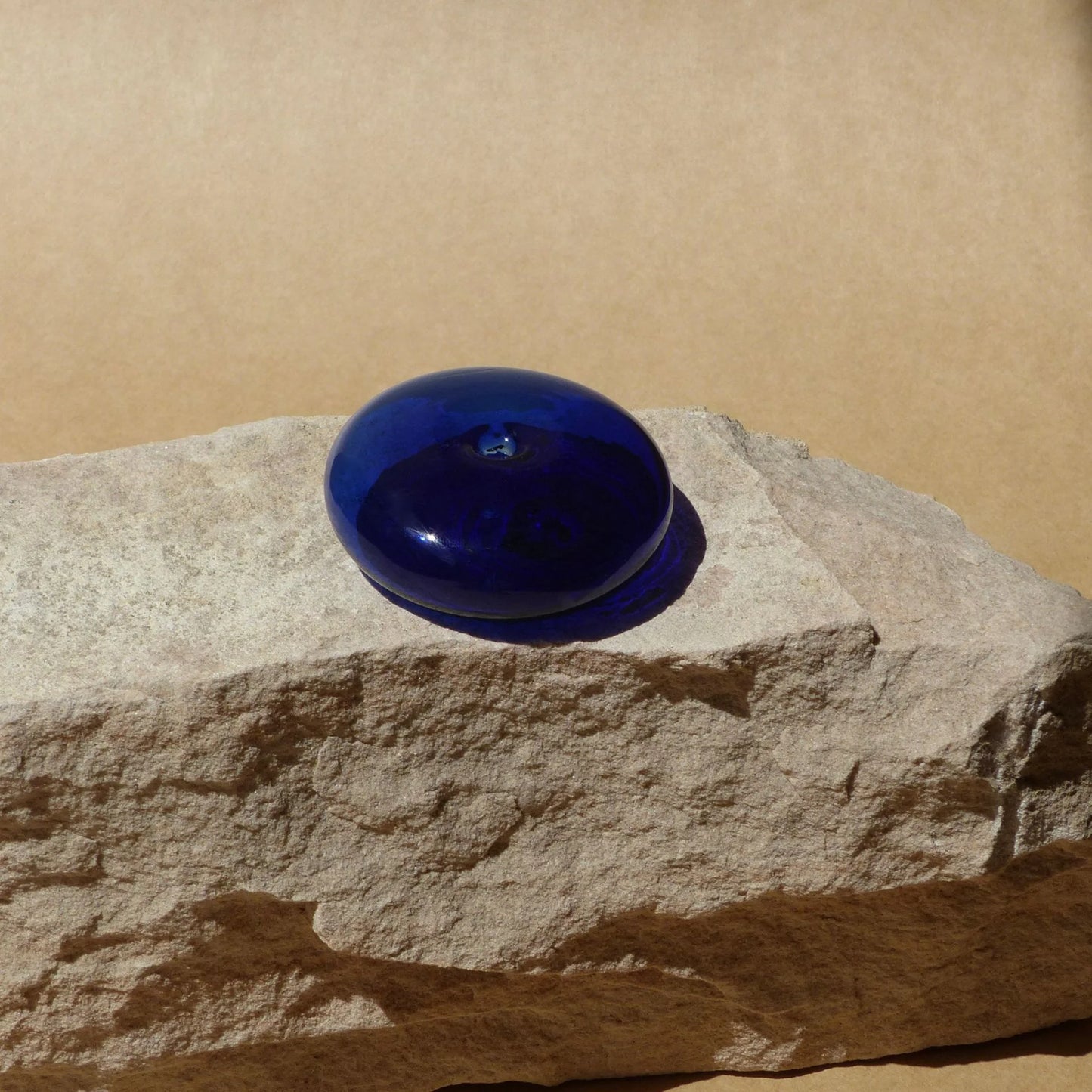 Gentle Habits Glass Incense Holder Cobalt