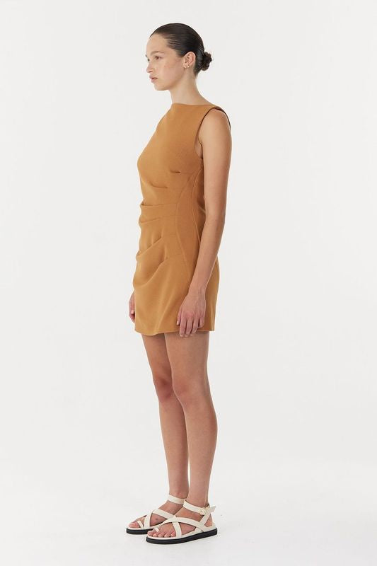 Third Form Enigma Mini Dress Camel