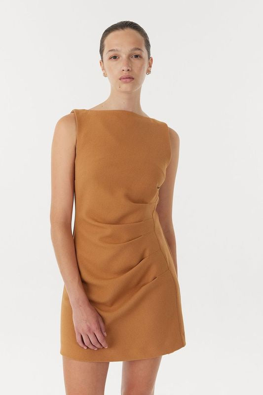 Third Form Enigma Mini Dress Camel