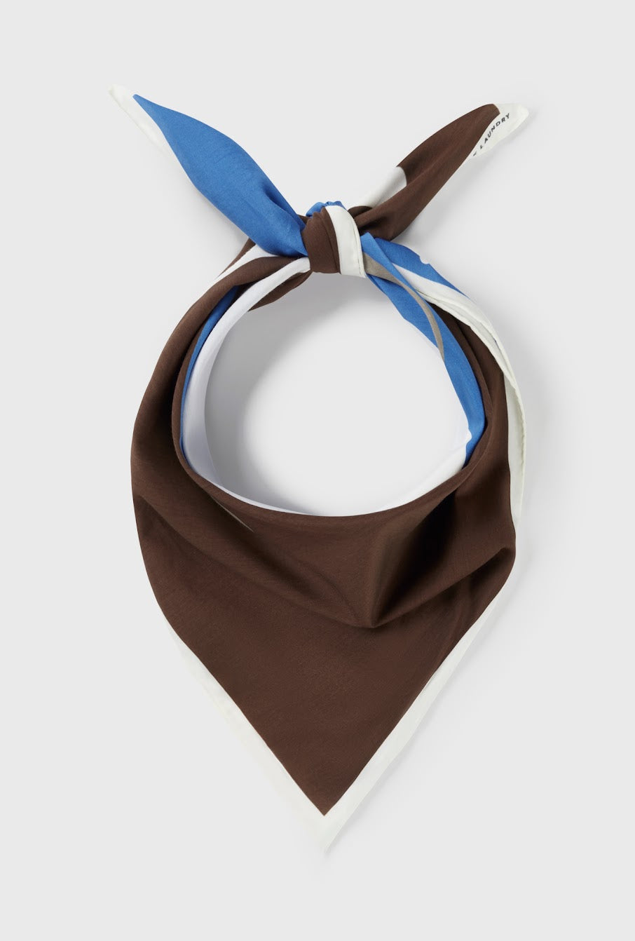 Silk Laundry Twill Scarf Rabbit Dark Earth
