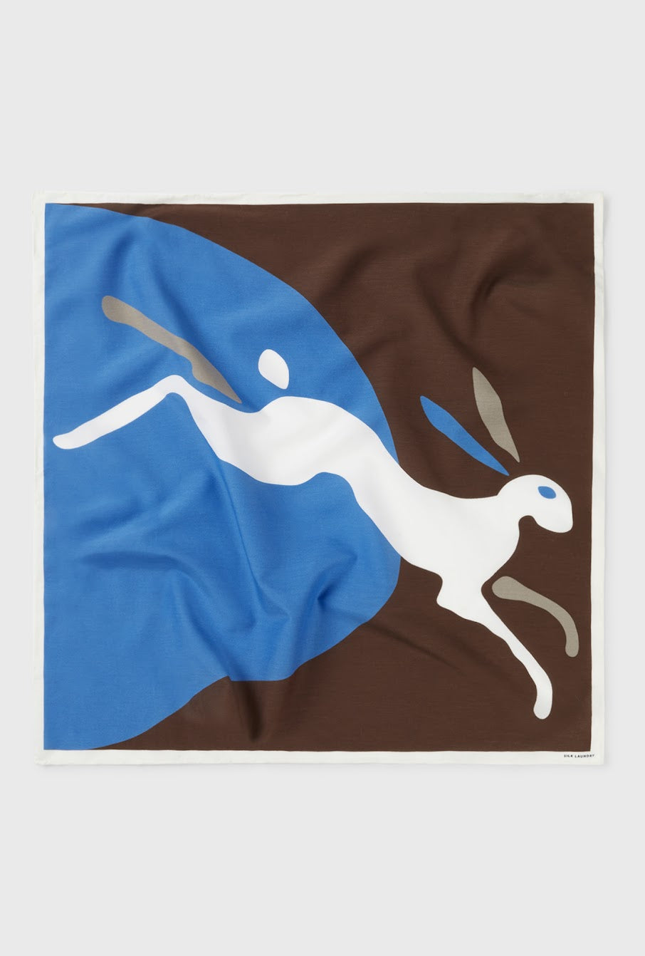 Silk Laundry Twill Scarf Rabbit Dark Earth
