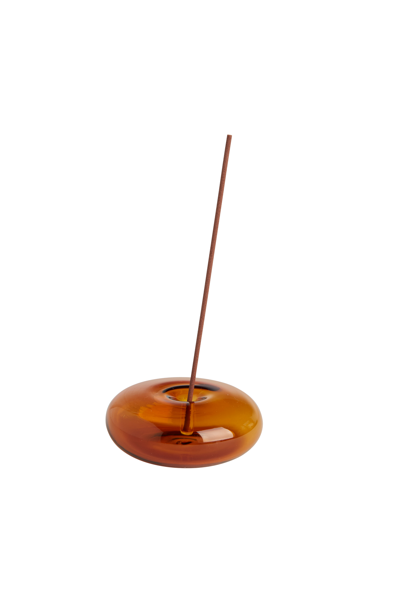 Gentle Habits Glass Incense Holder Amber