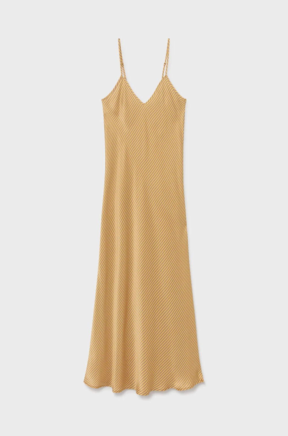 Silk Laundry 90s Silk Slip Dress Maple Stripe