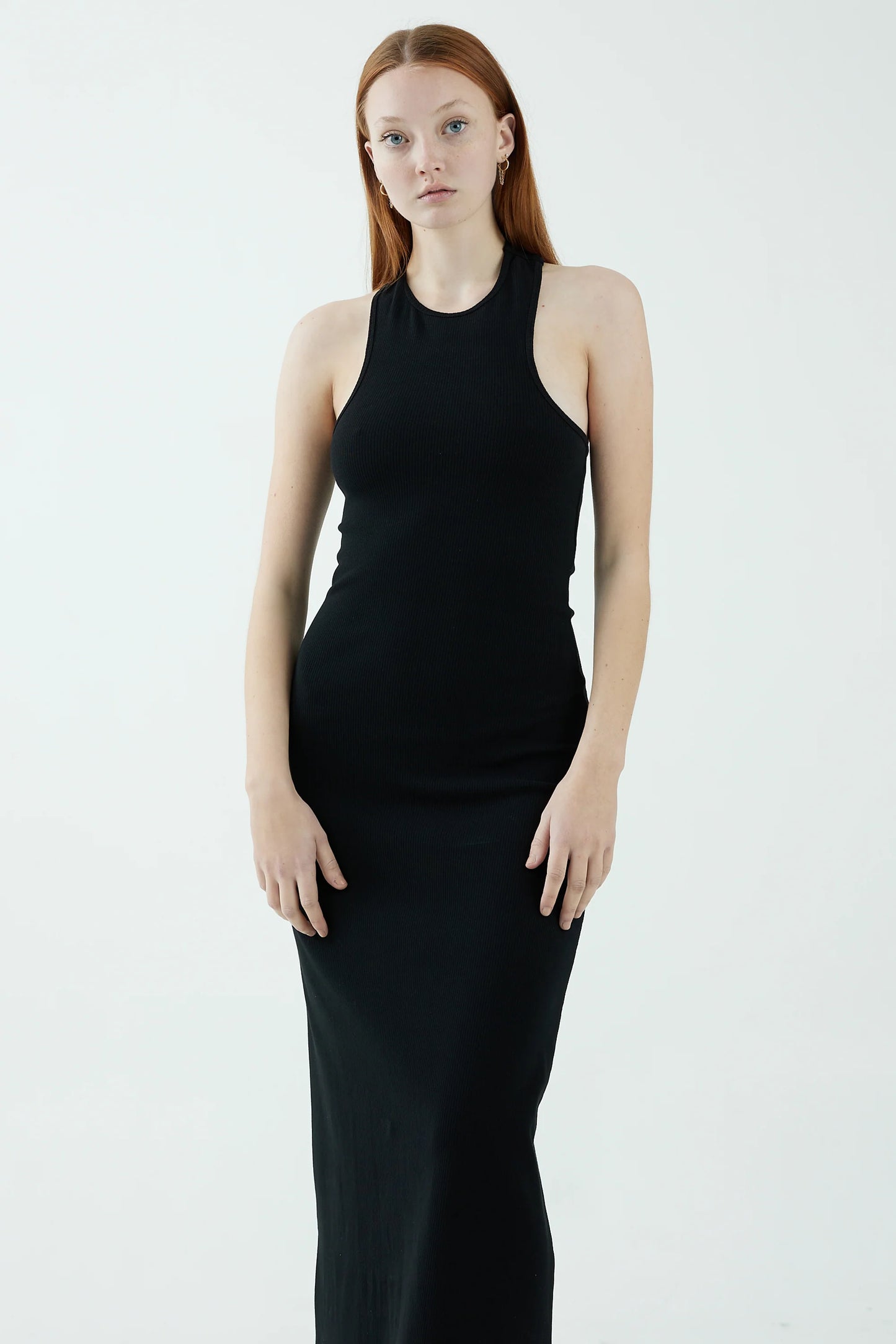 Third Form Intertwined Twist Back Tank Dress Black