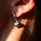 SKIN Heart Hoops Sterling Silver