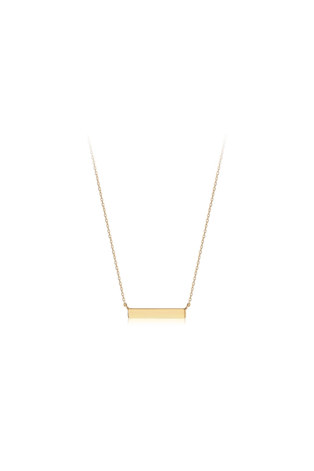 SKIN Bar Necklace 14k Solid Gold