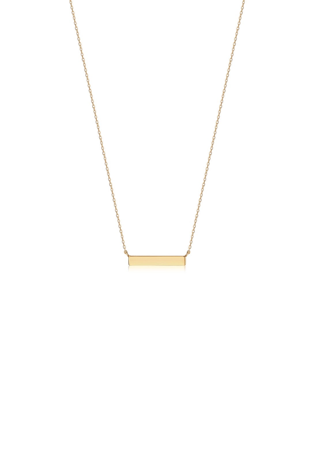 SKIN Bar Necklace 14k Solid Gold