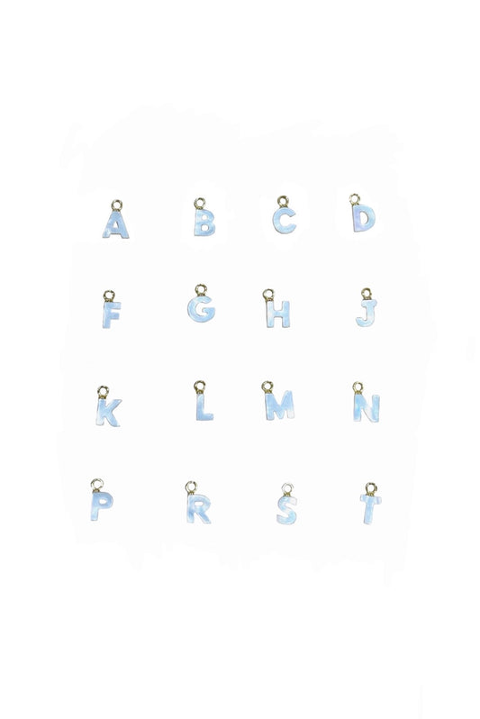 SKIN Alphabet Pendant Mother Of Pearl Gold Plated