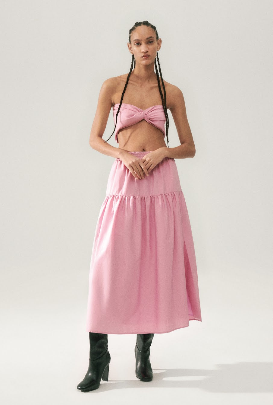 Silk Laundry Cotton Silk 80s Skirt Fig