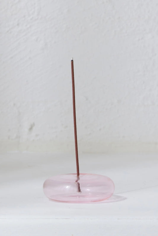 Gentle Habits Glass Vessel Incense Holder Pink
