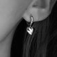 SKIN Heart Hoops Sterling Silver