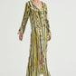 Third Form Stroke Frill Maxi Skirt Brush Stroke