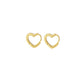 SKIN Heart Huggie Hoops 18k Gold Plated