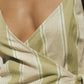 Zulu & Zephyr Olive Stripe Organic Cotton Wrap Mini Dress