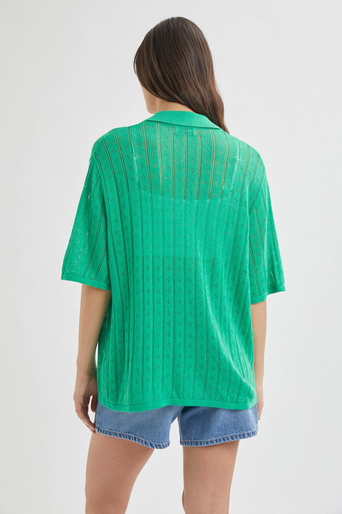 Rollas Milan Knit Shirt Grass