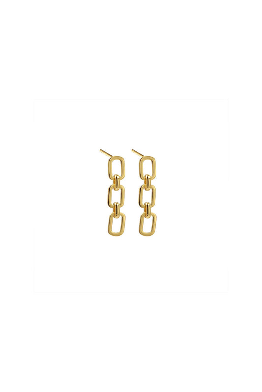SKIN Chain Studs 18k Gold Plated