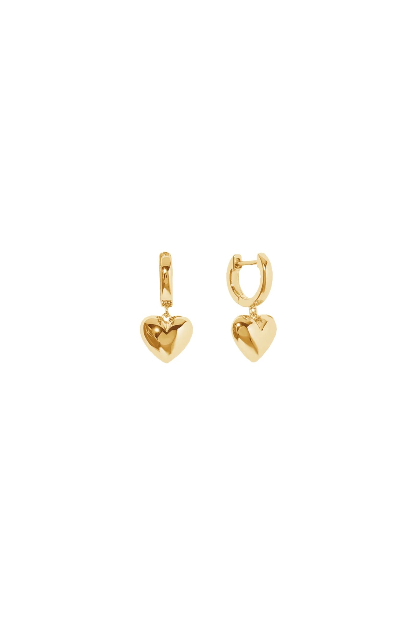 SKIN Heart Hoops 18k Gold Plated