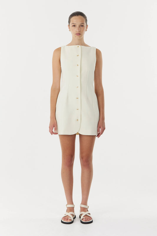 Third Form Skyline Tailored Mini Dress Warm White