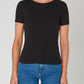 Rollas Baby Rib Tee Black