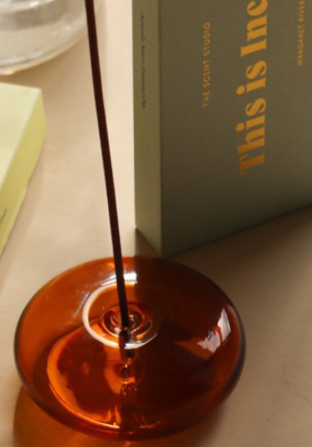Gentle Habits Glass Vessel Incense Holder Amber