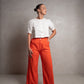 SKIN Florence Puff Sleeve Linen Top White