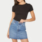 Rollas Baby Rib Tee Black