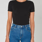 Rollas Baby Rib Tee Black