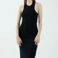 Third Form Intertwined Twist Back Tank Dress Black