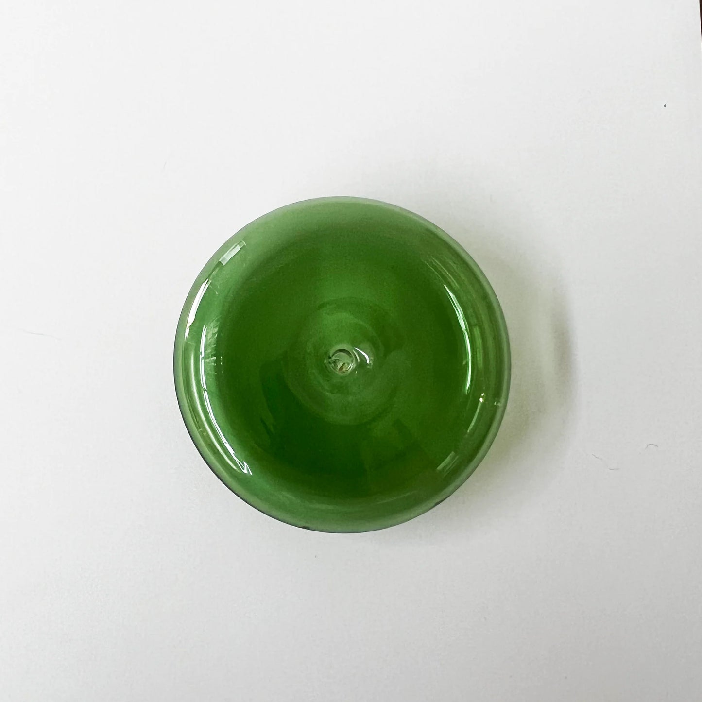 Gentle Habits Glass Incense Holder Green